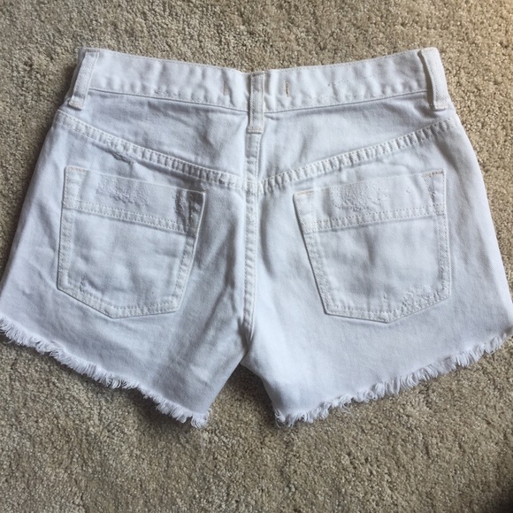 Free People White Tulum Embroidered Denim Shorts - Picture 3 of 4